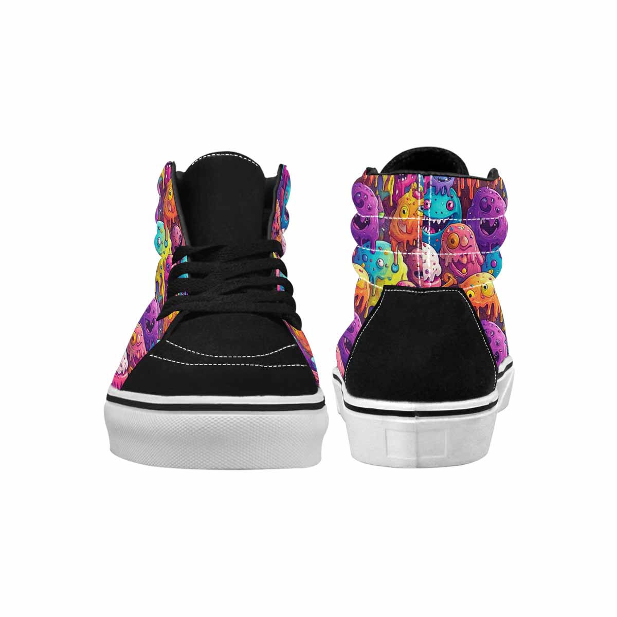 MEN'S Melting Ice Cream Monster High Top Canvas Dreamcore Custom Shoes