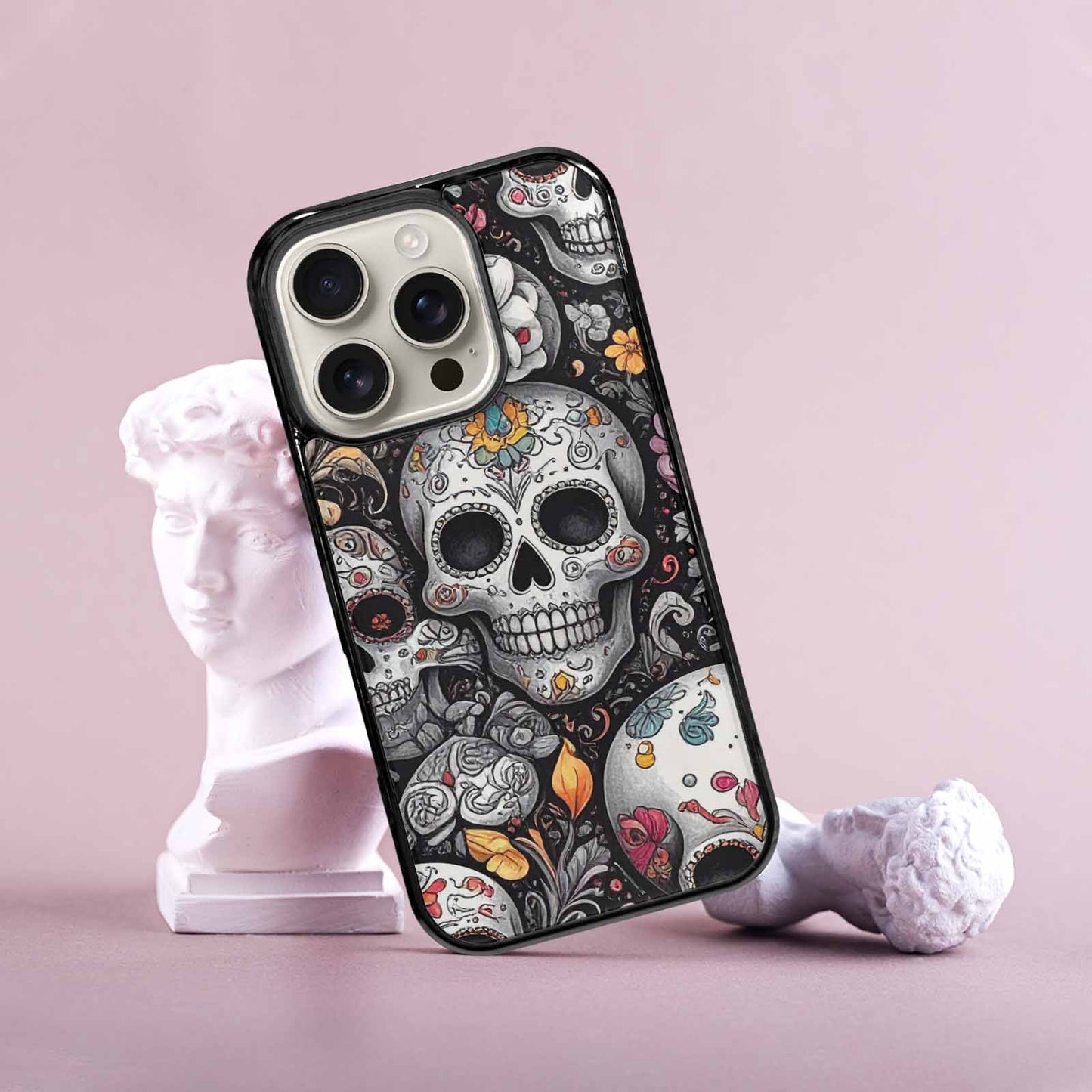 iPhone 16 Pro Case — Greyscale Black And White Dark Black, Custom Print Case Cover