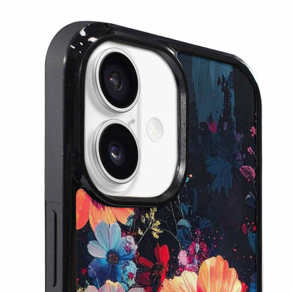 iPhone 17 Case — Shadowy Glitch Floral Pattern Floral, Custom Print Case Cover