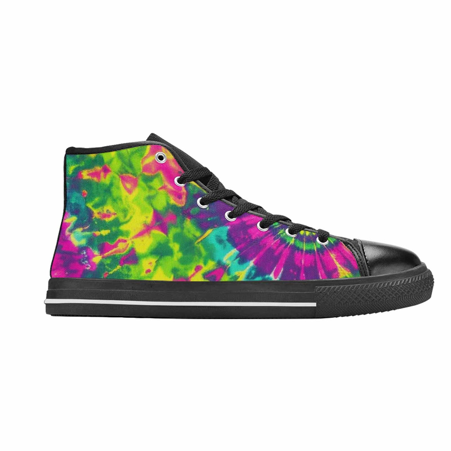 MEN'S Tie Dye - High Top Canvas Dark Academia Shoes