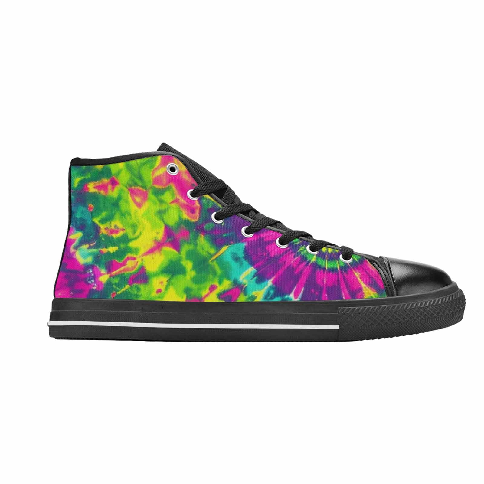 MEN'S Tie Dye - High Top Canvas Dark Academia Shoes