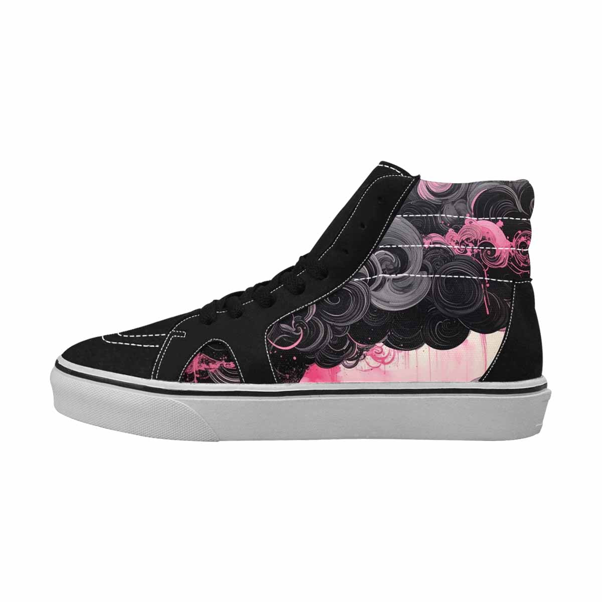 MEN'S Van Gogh Swirl High Top Canvas Neon Fantasy Shoes