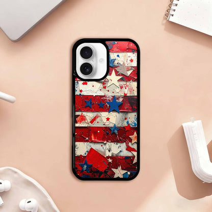 iPhone 17 Case — Patriotic Stars And Stripes Galaxy Space, Custom Made Phone Cover