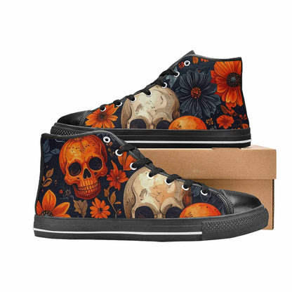 WOMEN'S Skulls - Halloween High Top Canvas Dark Academia Sneakers