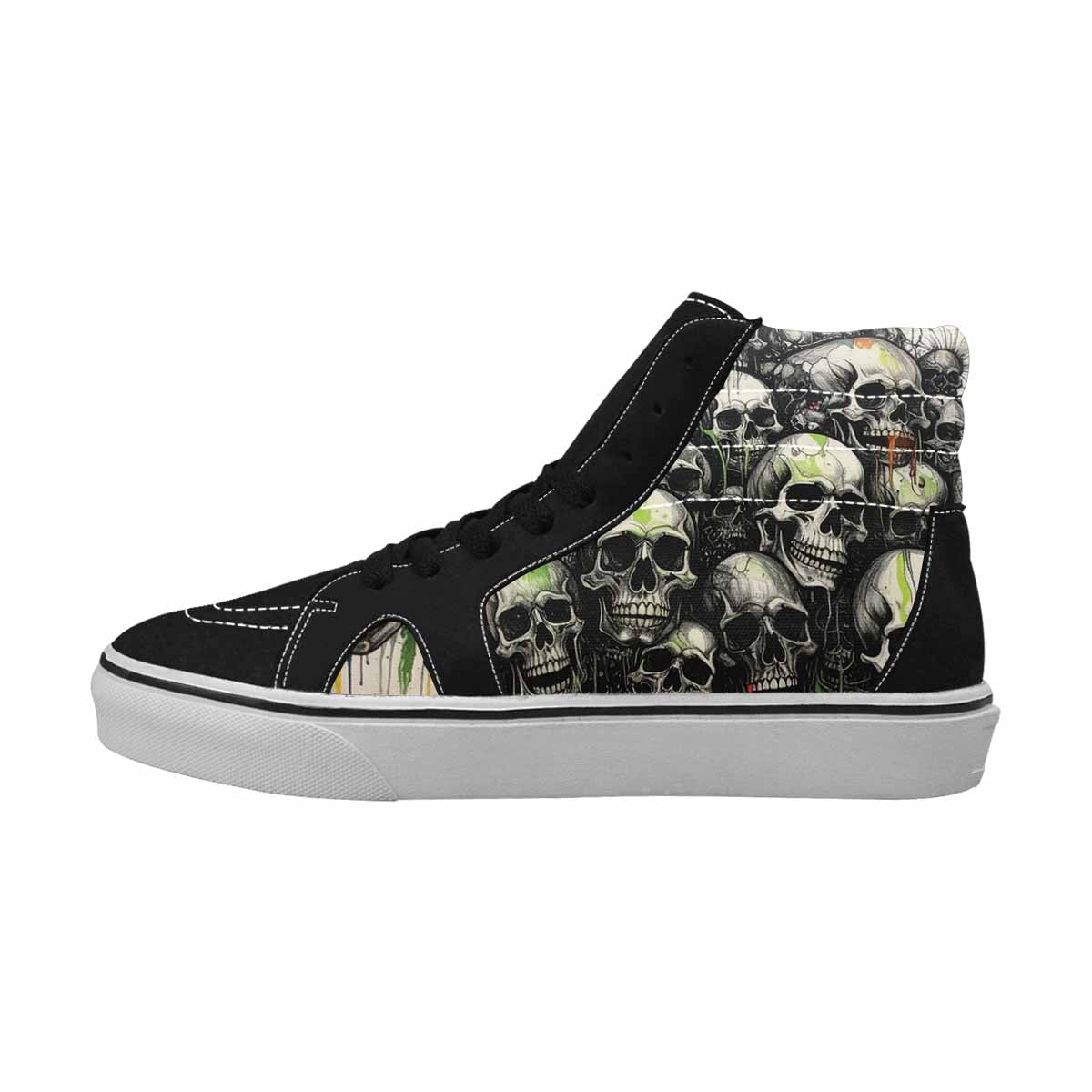 MEN'S Rainbow From Skull S High Top Canvas Vivid Custom Sneakers