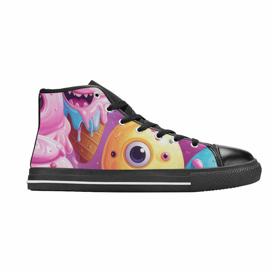 WOMEN'S Melting Icecream Cone Monster High Top Canvas Dark Academia Shoes