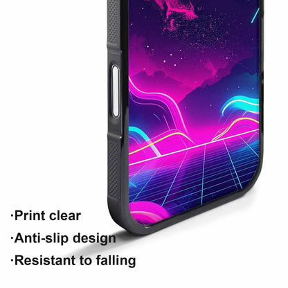 iPhone 17 Pro Case — Neon Cartoon Art Pattern Retro Vintage, Custom Print Case Cover