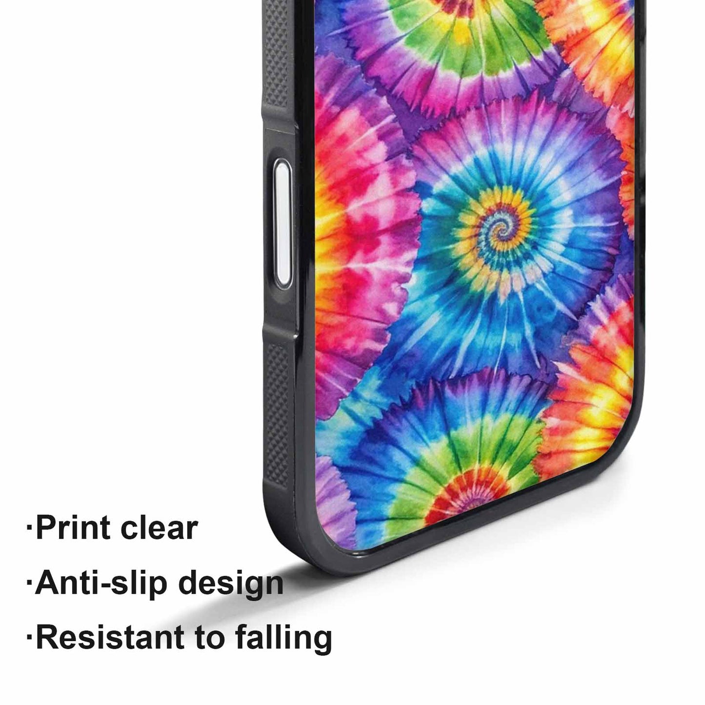 iPhone 17 Pro Case — Tie Dye Spiral Rainbow Blended Tie, Custom Print Case Cover
