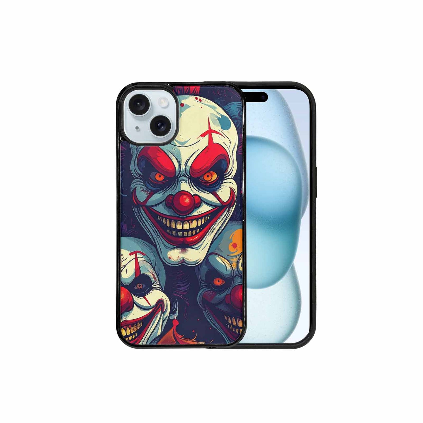 iPhone 15 Plus Case — Evil Clown Cartoon, Custom Made Phone Cover