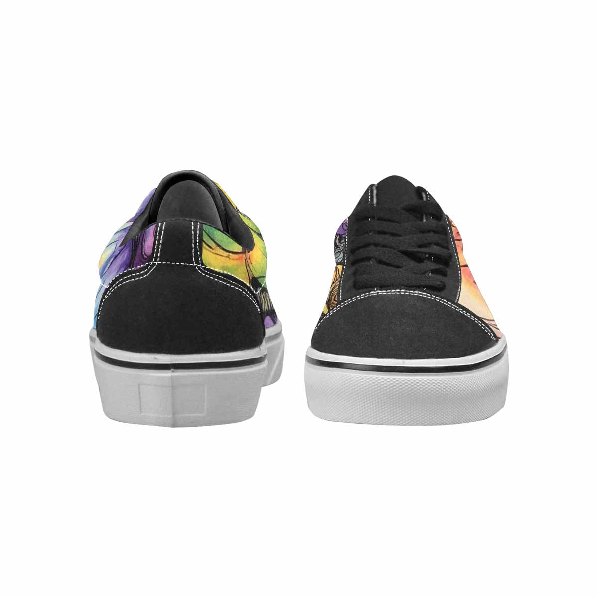 WOMEN'S Tie Lace-Up Canvas Neon Fantasy Custom Shoes