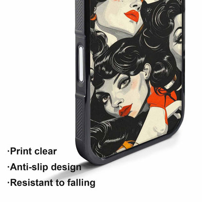 iPhone 17 Pro Case — Seamless Repeating Pattern Of Overlapping Retro, Original Design Phone Case