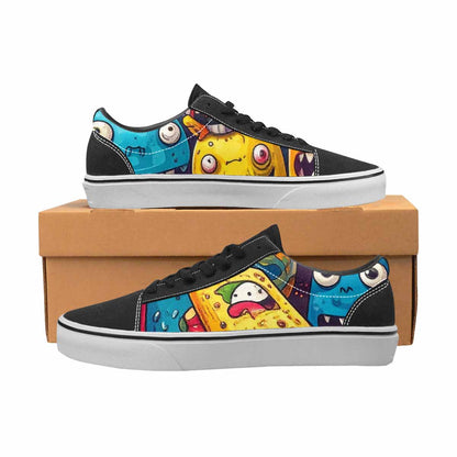 MEN'S Cartoon Monster Character Canvas Lace-Up Wallpaper Art Sneakers