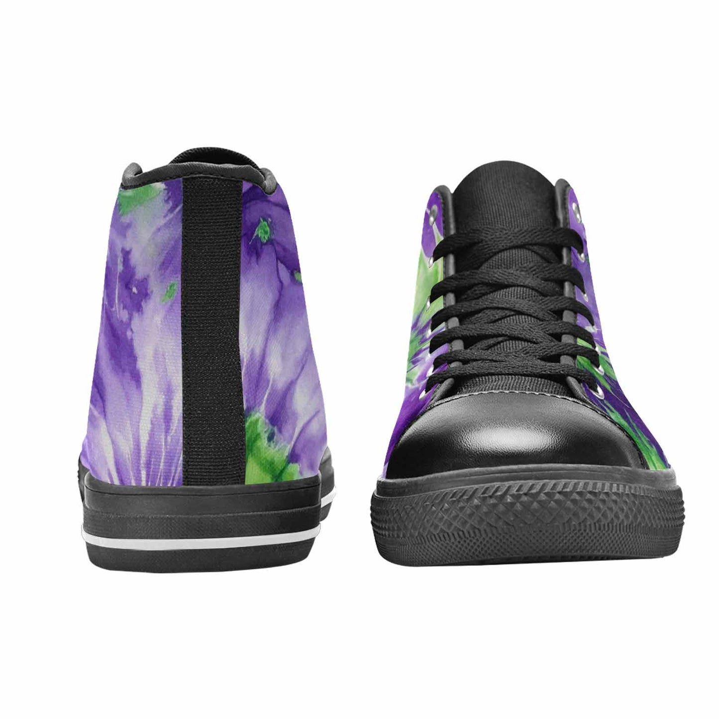 WOMEN'S Tie Dye - High Top Canvas Neon Fantasy Custom Sneakers