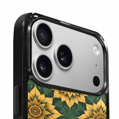 iPhone 17 Pro Max Case — Sunflower Motifs Arranged In Floral, Custom Phone Case