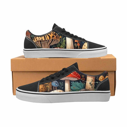 WOMEN'S Mushrooms Lace-Up Canvas Neon Fantasy Custom Shoes