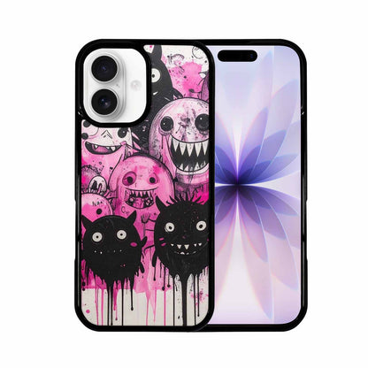 iPhone 17 Case — Monsters (general) Black &amp; Cartoon Cute, Custom Designed Case Cover