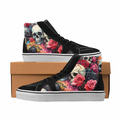 MEN'S Skulls High Top Canvas Original Design Aesthetic Custom Canvas Shoes