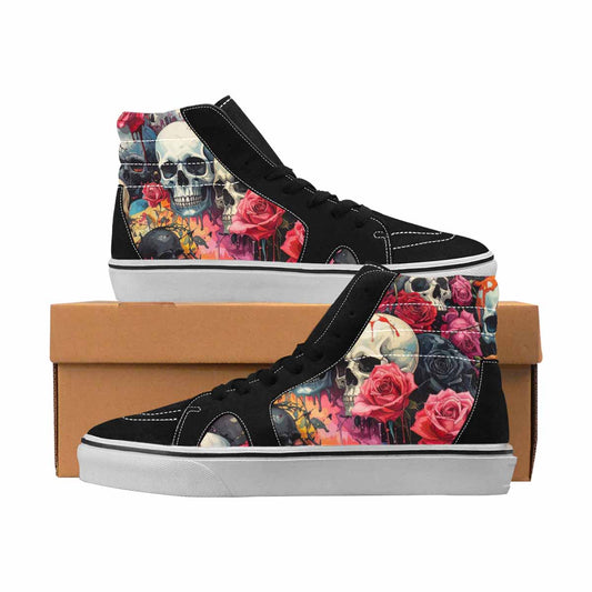 MEN'S Skulls High Top Canvas Original Design Aesthetic Custom Canvas Shoes