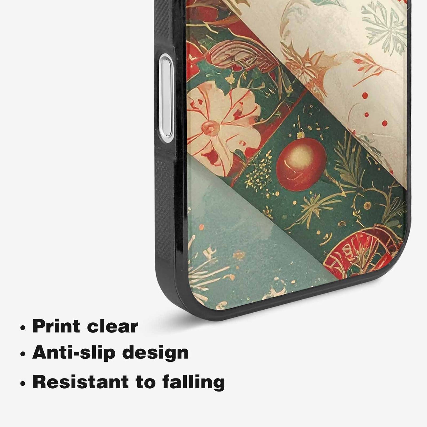 iPhone 16 Plus Case — Christmas Wrapping Paper Pattern Art Wallpaper, Custom Art Phone Cover