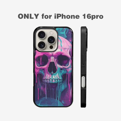 iPhone 16 Pro Case — 1000\'s Of Skulls Overlapping Each Other, Custom Art Phone Cover