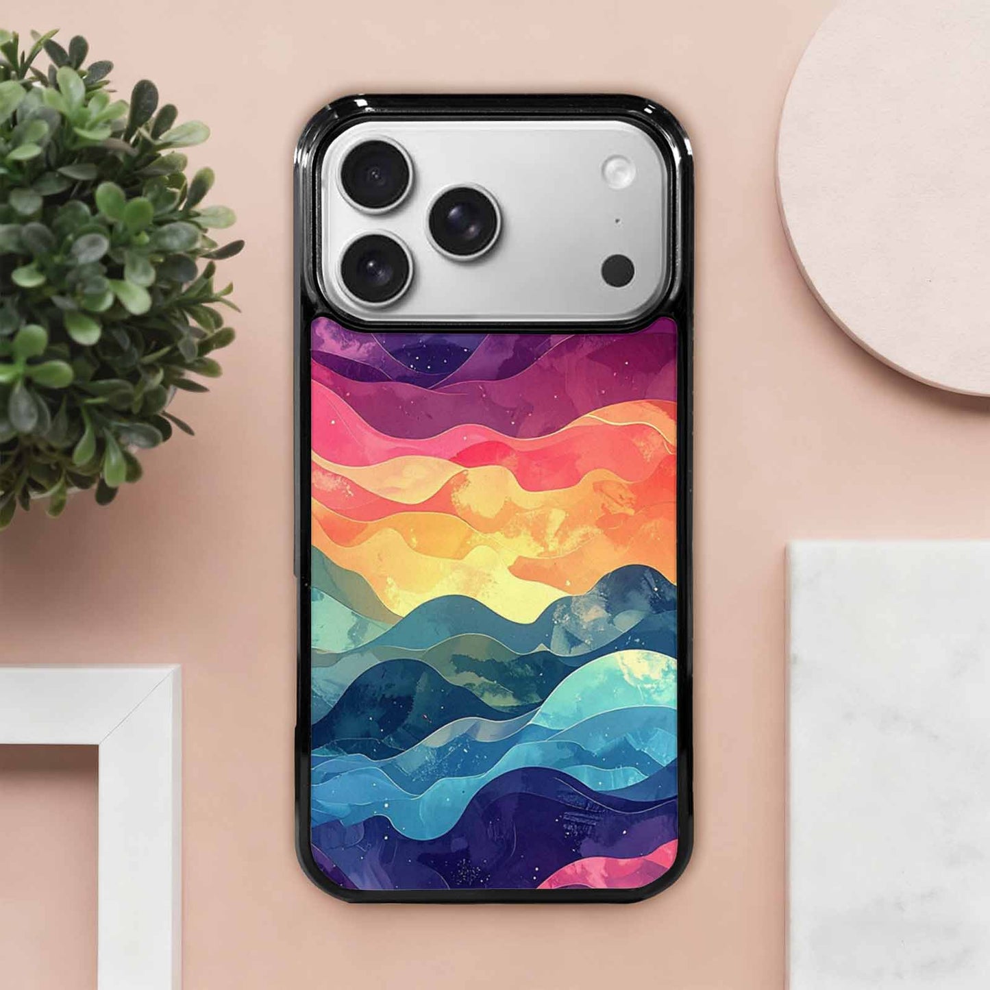 iPhone 17 Pro Max Case — Glowing Camo Wave Camo, Custom Phone Case
