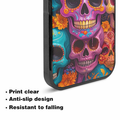 iPhone 15 Plus Case — Sugar Skullsmelting Sugar Skulls, Custom Printed Phone Case