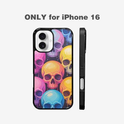 iPhone 16 Case — Dripping Candy Skulls, Custom Designed Case Cover