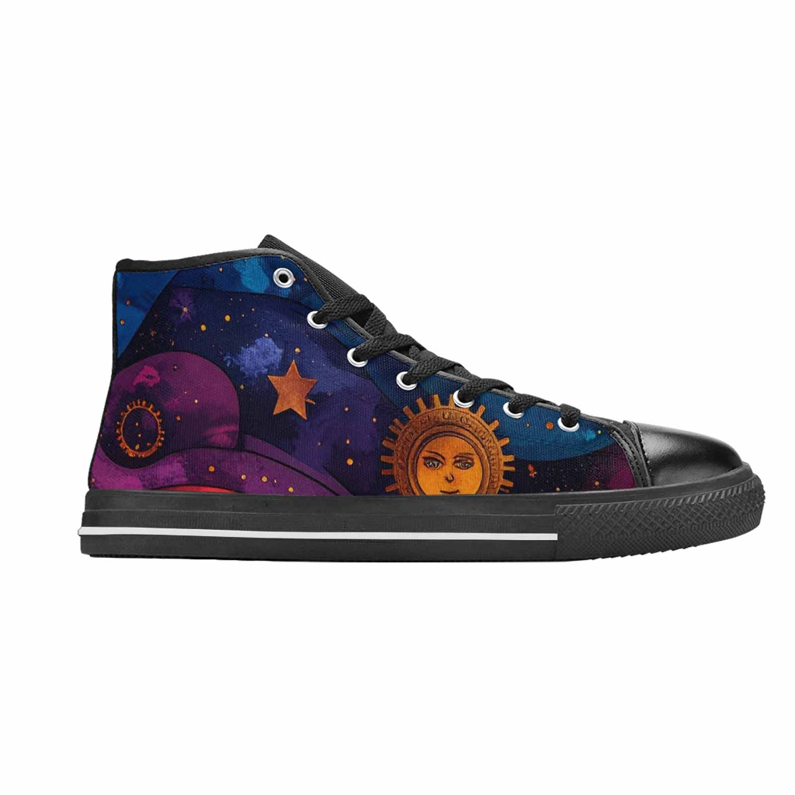 WOMEN'S Steampunk Galaxy High Top Canvas Cottagecore Custom Shoes