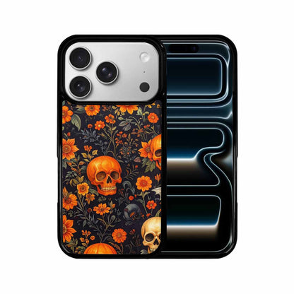 iPhone 17 Pro Case — Skulls Halloween Orange Black Small Gothic, Custom Phone Case