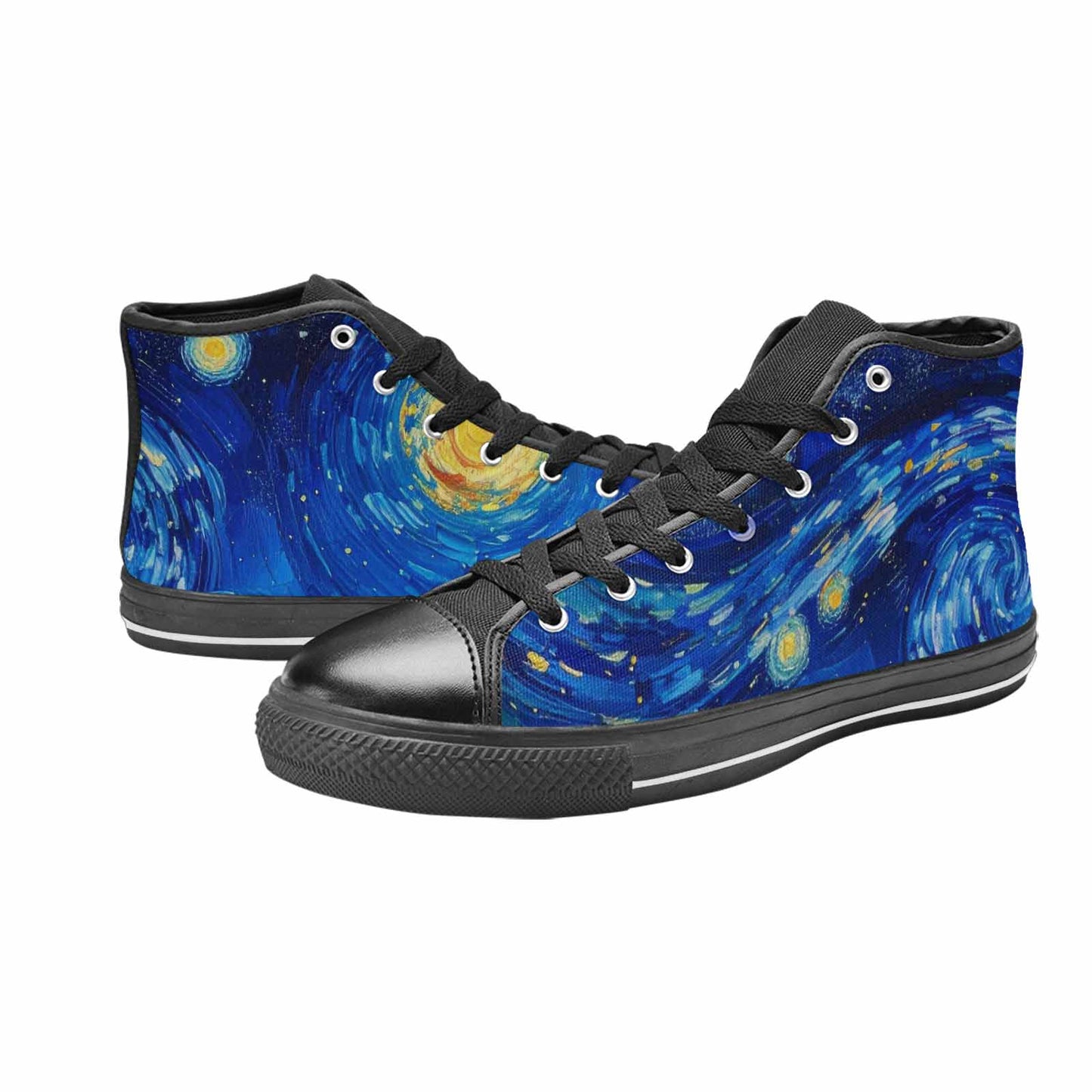 MEN'S Starry Night Van Gogh High Top Canvas Vivid Custom Shoes