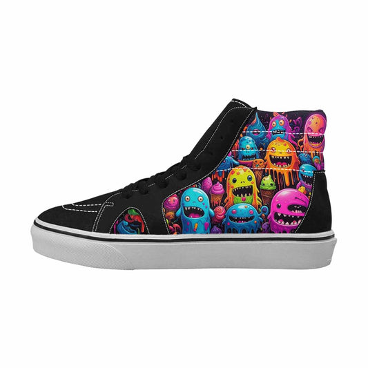 MEN'S Ice Cream Monsters  High Top Canvas Dark Academia Custom Sneakers