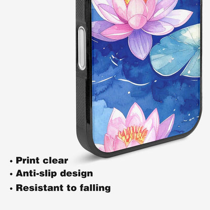 iPhone 16 Plus Case — Monet Water Lilies Painting Pattern, Custom Printed Phone Case