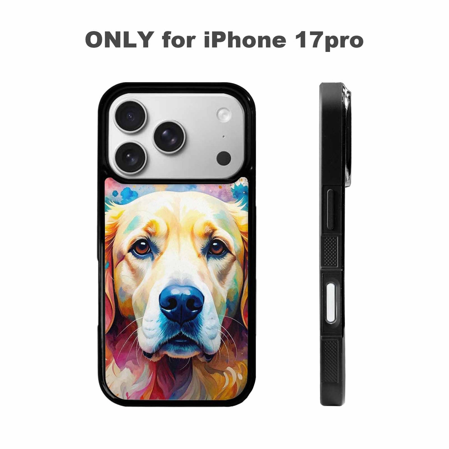 iPhone 17 Pro Case — Golden Retriever Watercolor Art Pattern Watercolor, Custom Printed Phone Case