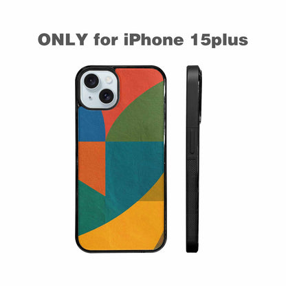 iPhone 15 Plus Case — 1990s Memphis Art Pattern, Custom Phone Case