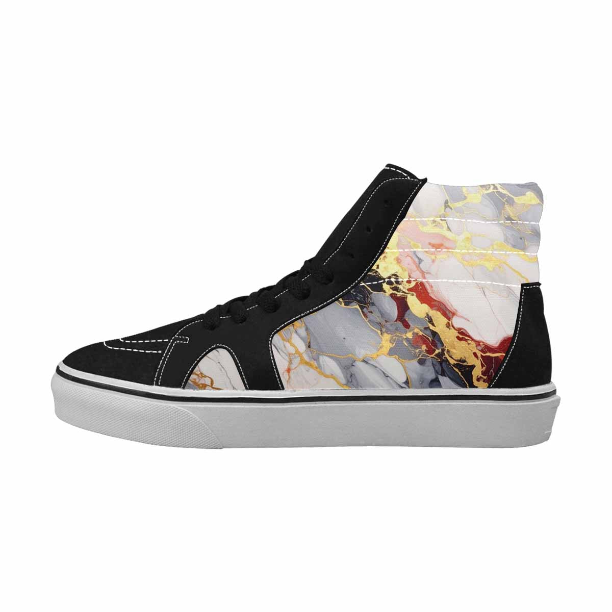 MEN'S Marble Vein High Top Canvas Dreamlike Custom Shoes