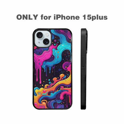 iPhone 15 Plus Case — Neon Drip Galaxy Custom, Custom Made Phone Cover