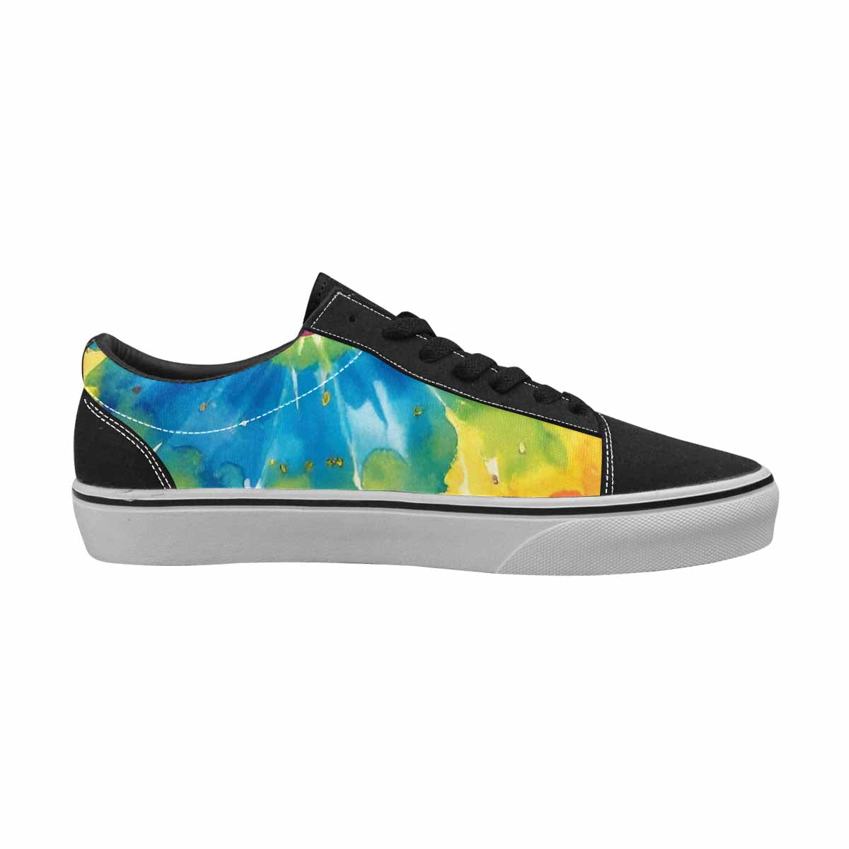WOMEN'S Smiley Facessmiley Faces  Lace-Up Canvas Cottagecore Sneakers