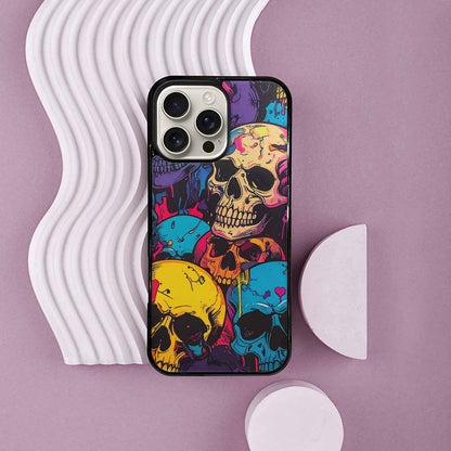 iPhone 16 Pro Max Case — 1000s Of Skulls Digital Camo Drip, Custom Phone Case