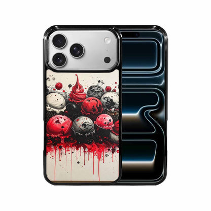iPhone 17 Pro Max Case — Black &amp; Red Ink Original Art, Custom Designed Case Cover