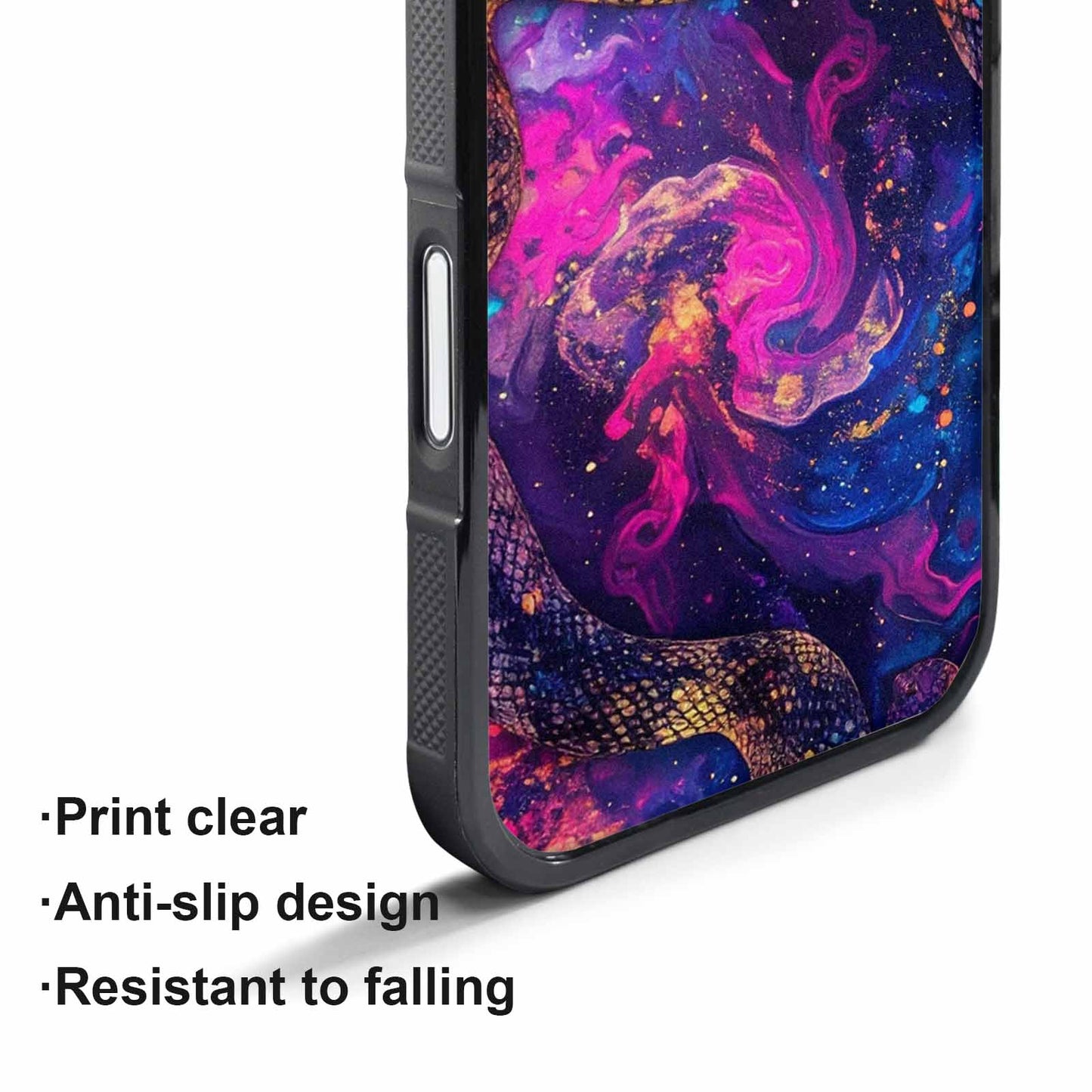 iPhone 17 Air Case — Snake Print Galaxy Seamless Pattern Animal, Customized Protective Case