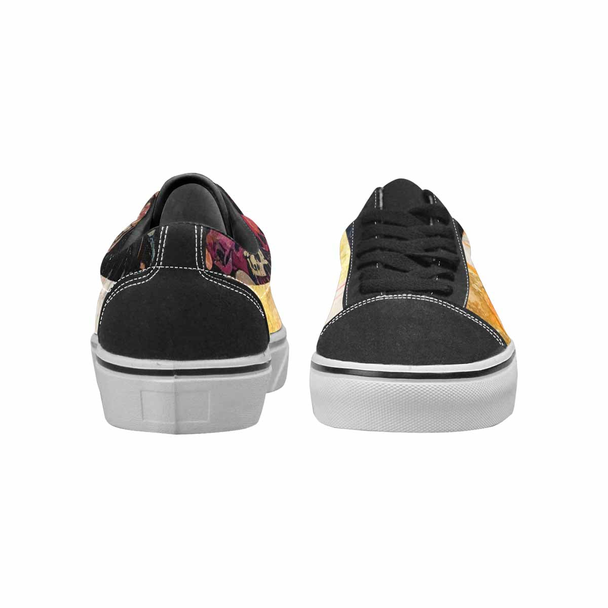 WOMEN'S Skulls  Marble Skulls Lace-Up Canvas Surreal Custom Shoes