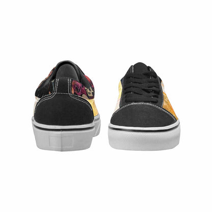 WOMEN'S Skulls  Marble Skulls Lace-Up Canvas Surreal Custom Shoes
