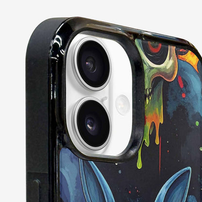iPhone 16 Case — Radioactive Ghost Bunny Skull Sm, Custom Phone Case