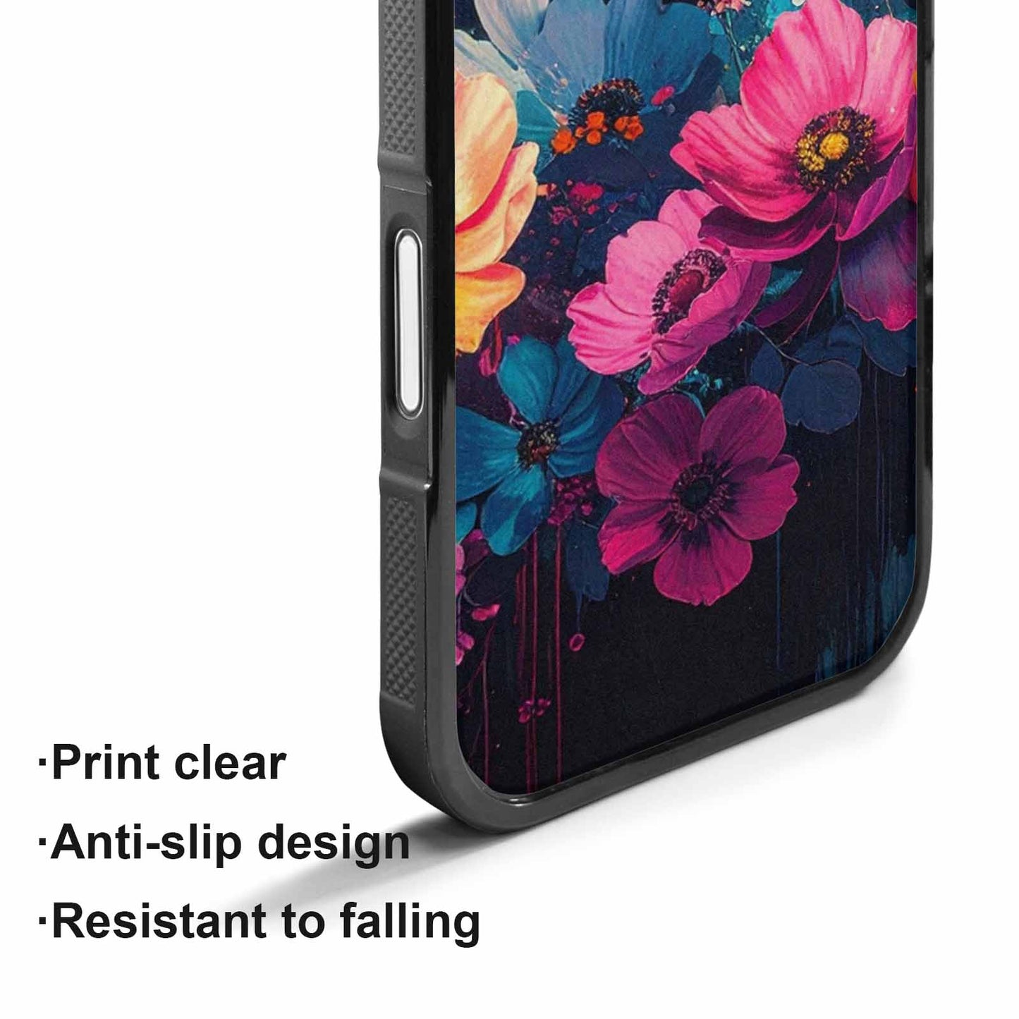 iPhone 17 Case — Shadowy Glitch Floral Pattern Floral, Original Design Phone Case