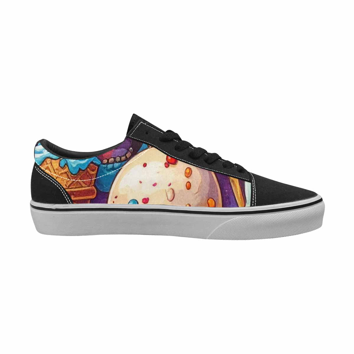 WOMEN'S Ice Cream Monsters  Lace-Up Canvas Neon Fantasy Shoes
