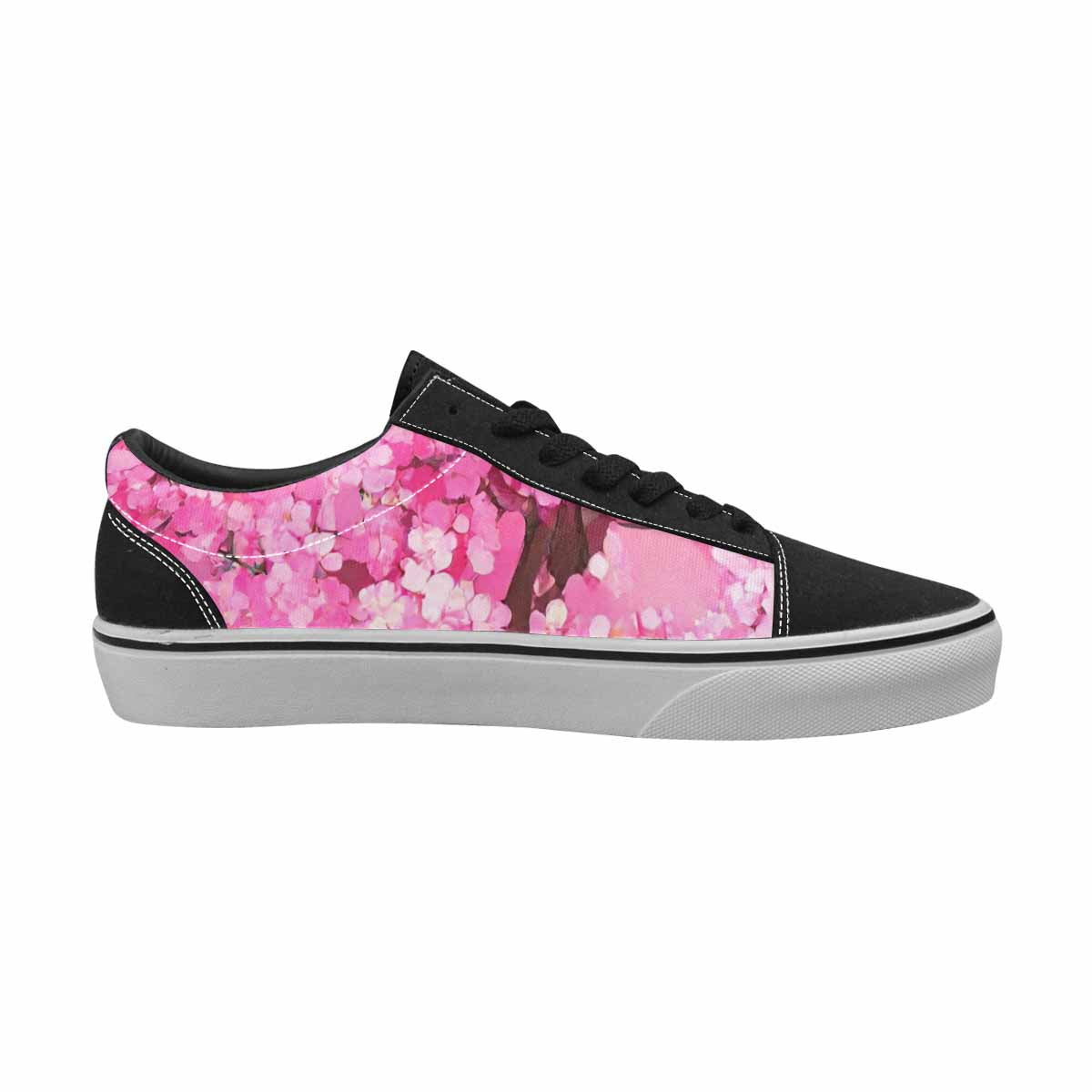 WOMEN'S Cherry Blossom Branch Cherry Lace-Up Canvas Neon Fantasy Shoes