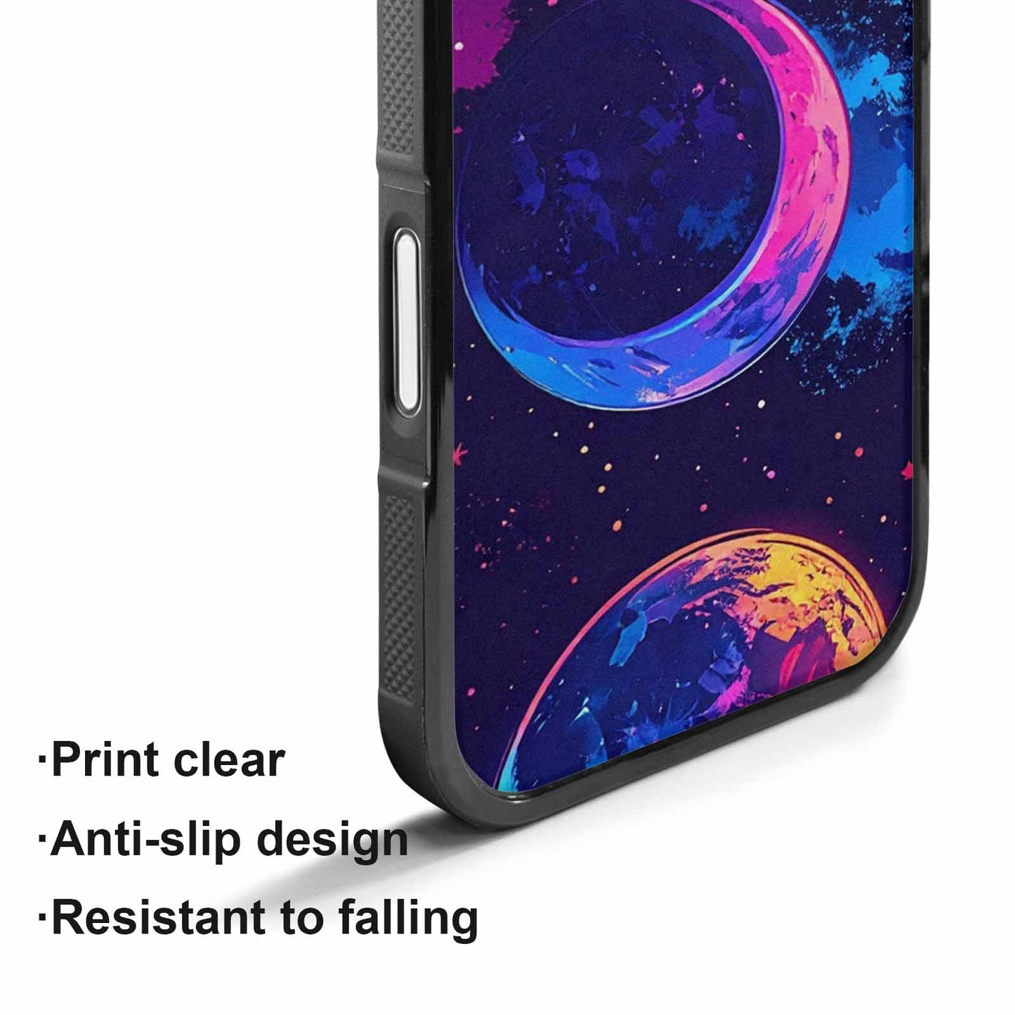 iPhone 17 Case — Neon Winter Moon Cartoon Cute, Unique Phone Case Design
