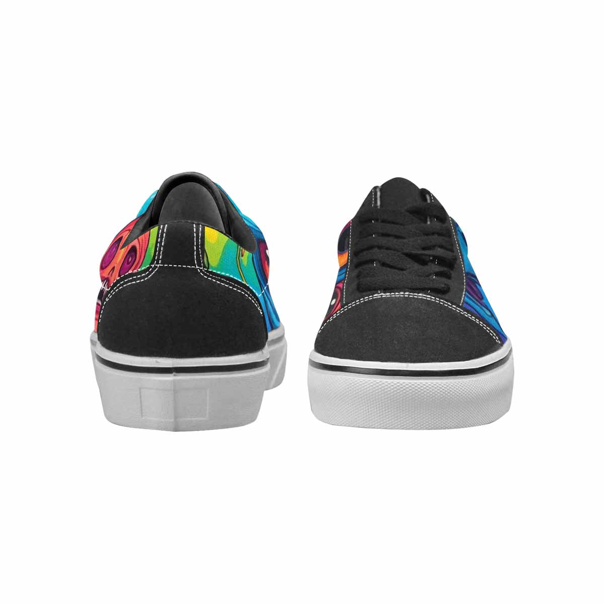 WOMEN'S Melting Aliens Lace-Up Canvas Kaleidoscope Sneakers