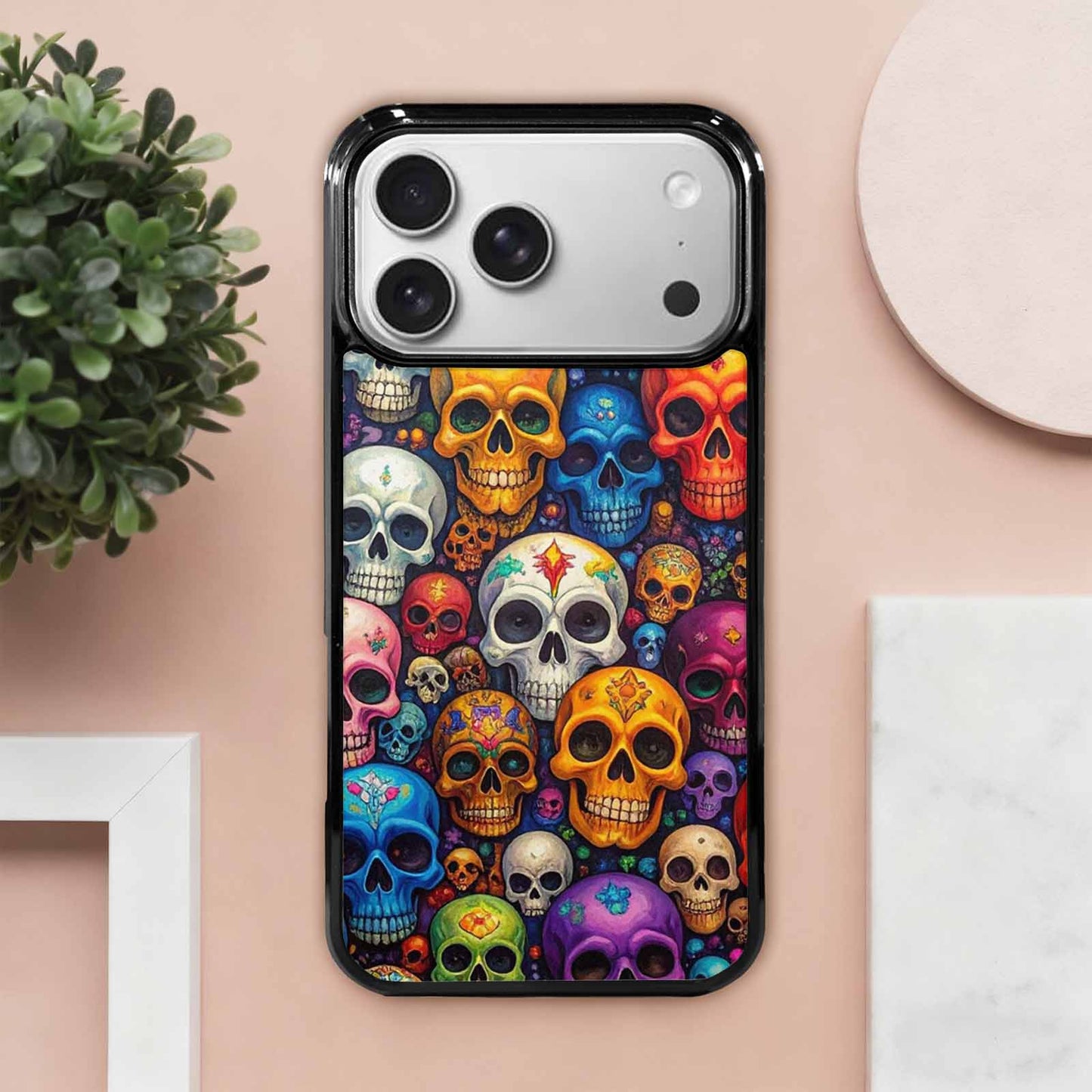 iPhone 17 Pro Max Case — Skulls (general) Skulls Pattern Gothic Skulls, Custom Art Phone Cover