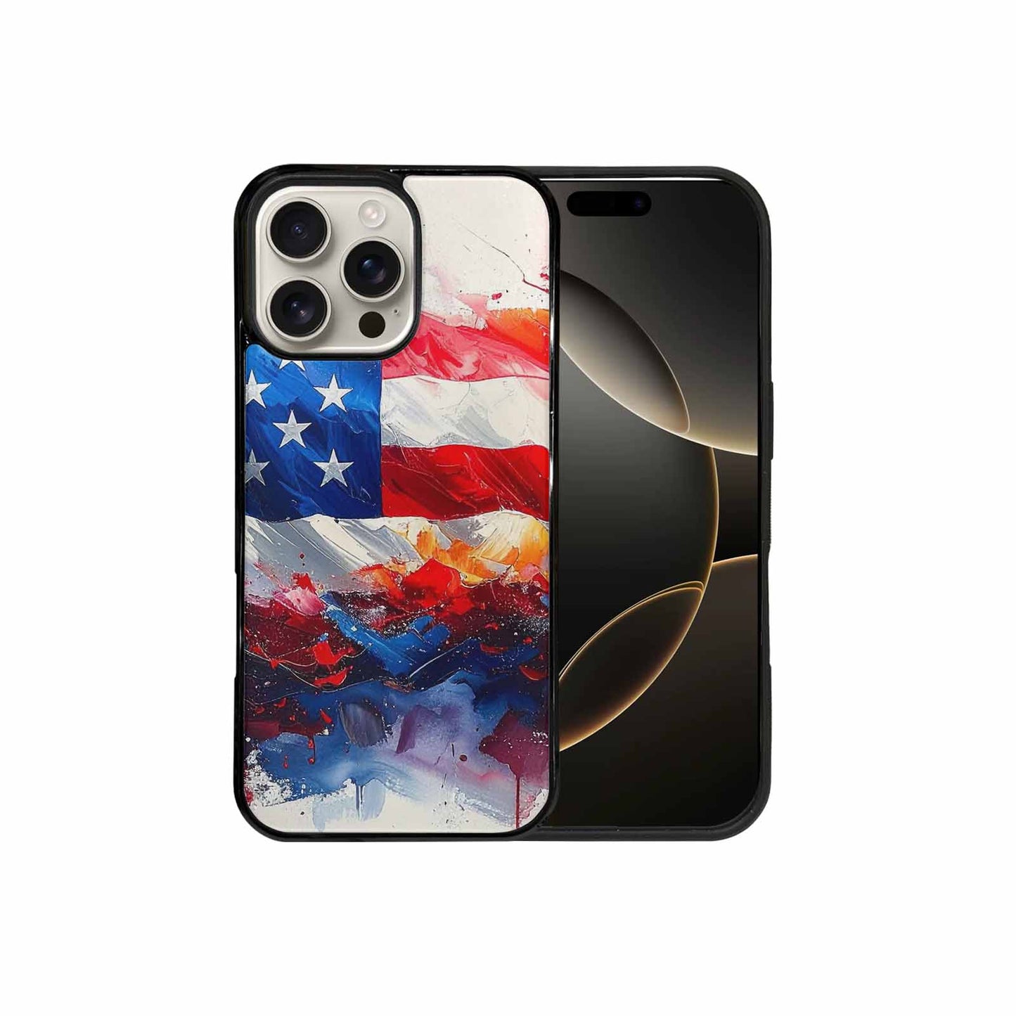 iPhone 16 Pro Max Case — Usa Flag Stars And Stripes Art, Personalized Phone Case